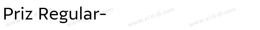 Priz Regular字体转换